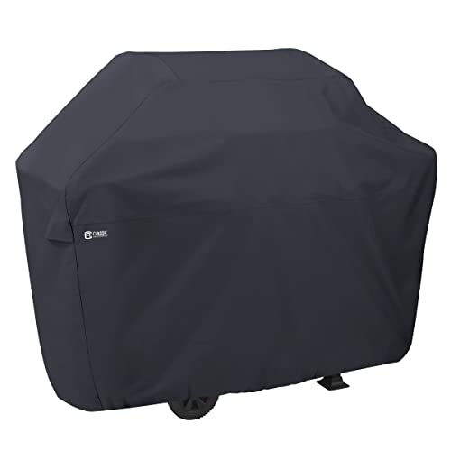 Classic Accessories Anpassbare Grillabdeckung - Schwarze Wasserdichte, Wetterfeste Abdeckung Mit Elastischen Schlaufen Und Belüftungsöffnungen - Für Gas- Und Kugelgrill, Xl (132 Cm L X 116 Cm H) von CLASSIC ACCESSORIES