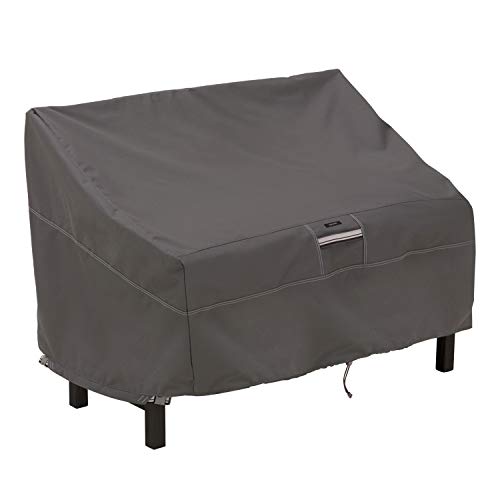 Classic Accessories Ravenna 2 Sitzer Gartenbank Schutzhülle, Abdeckung Gartenmöbel, Reißfestes Material mit Belüftungsöffnungen, Alle Wetterbedingungen, Sofa Cover, Taupe (127 x 72 x 76 cm) von CLASSIC ACCESSORIES