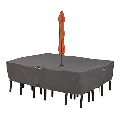 Classic Accessories Ravenna rund Patio Tisch und Stühle, Cover mit Regenschirm Loch von Classic Accessories
