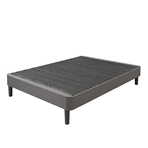 Classic Brands DeCoro Claridge Upholstered Platform Bed | Metal Frame with Wood Slat Support | Grey, King von Classic Brands