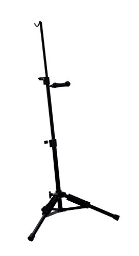 Classic Cantabile VS-10 Violinenständer Stativ für Violine Geige (3-Bein-Konstruktion, Bogenhalter, Einhängbügel und Auflagebeine gepolstert, Bügel mit Sicherheitsverschluss) schwarz von Classic Cantabile
