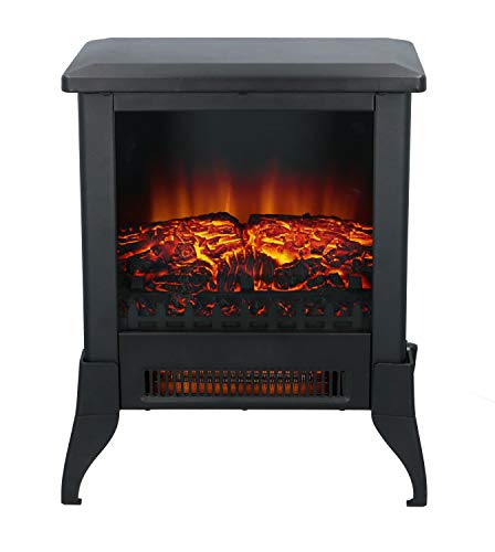 Classic Fire Elektrokamin Verona - Elektrischer Kamin 2000W - mit Heizung und Kaminfeuer - Deko Kamin mit LED Beleuchtung - Einstelbarrer Thermostat - Inkl. Fernbedienung - 38 x 23 x 46 cm - Schwarz von Classic Fire