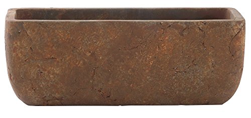 Classic Home and Garden Dakota Pflanzkübel mit Ablaufloch, Zement, für drinnen und draußen, Rostbraun, groß, 20,3 cm von Classic Home & Garden