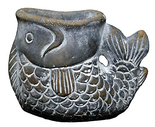 Classic Home and Garden Pflanzgefäß für drinnen und draußen, Zement, Forellenbarsch, Grau, 14 cm Classic Home and Garden Pflanzgefäß für drinnen und draußen, Zement, Forellenbarsch, Grau, 14 cm von Classic Home & Garden