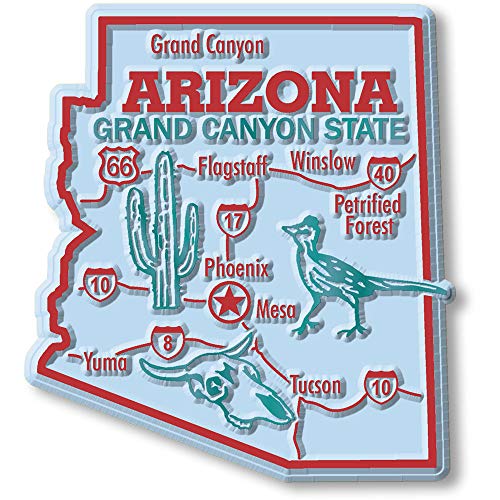 Arizona Riesen-Staatskarte, Souvenir-Magnet von Classic Magnets Made with Pride in the USA