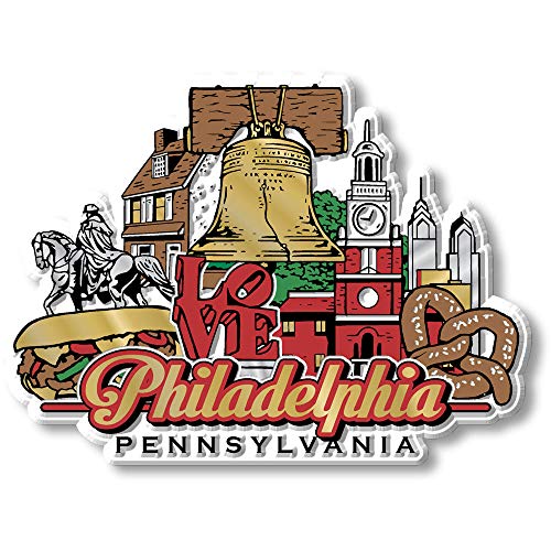 City Collage Magnet – Philadelphia, PA von Classic Magnets Made with Pride in the USA