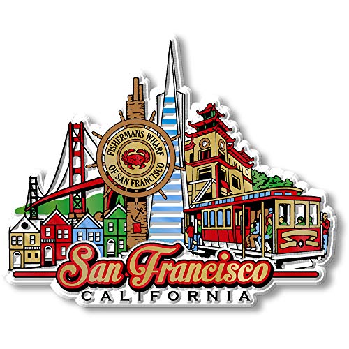 Classic Magnets, San Francisco City Magnet, Sammlerstück, Souvenirs, hergestellt in den USA von Classic Magnets Made with Pride in the USA