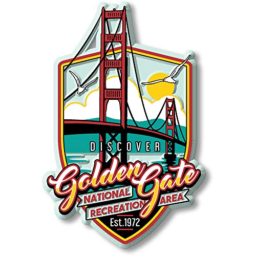 Golden Gate NRA Vintage Rubber Souvenir Magnet von Classic Magnets Made with Pride in the USA