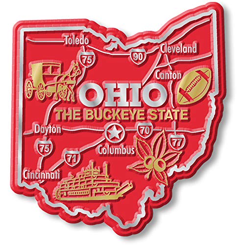 Riesige Staatskarte Magnet – Ohio von Classic Magnets Made with Pride in the USA