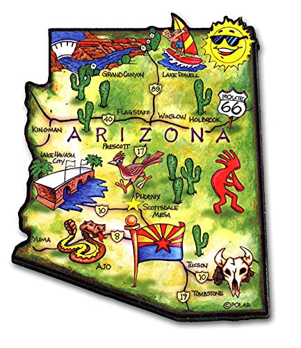 ARTWOOD MAGNET - ARIZONA STATE MAP by Classic Magnets von Classic Magnets