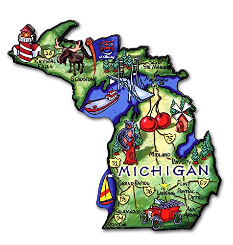 ARTWOOD MAGNET - MICHIGAN STATE MAP by Classic Magnets ARTWOOD MAGNET - MICHIGAN STATE MAP by Classic Magnets von Classic Magnets