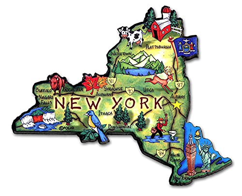 ARTWOOD MAGNET - NEW YORK STATE MAP by Classic Magnets von Classic Magnets