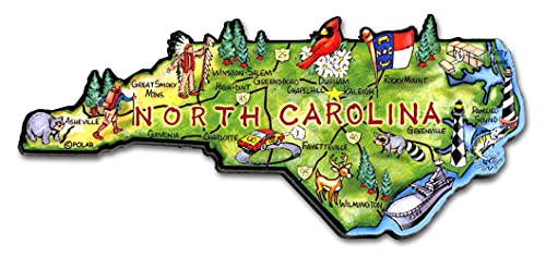 ARTWOOD MAGNET - NORTH CAROLINA STATE MAP by Classic Magnets von Classic Magnets