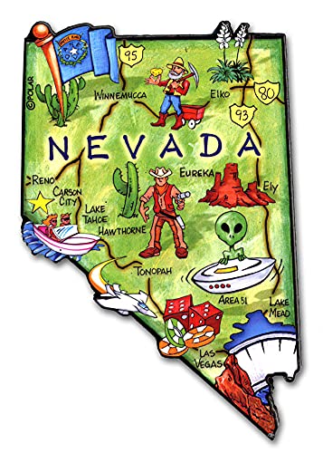 ARTWOOD Magnet - Nevada State MAP by Classic Magnets von Classic Magnets