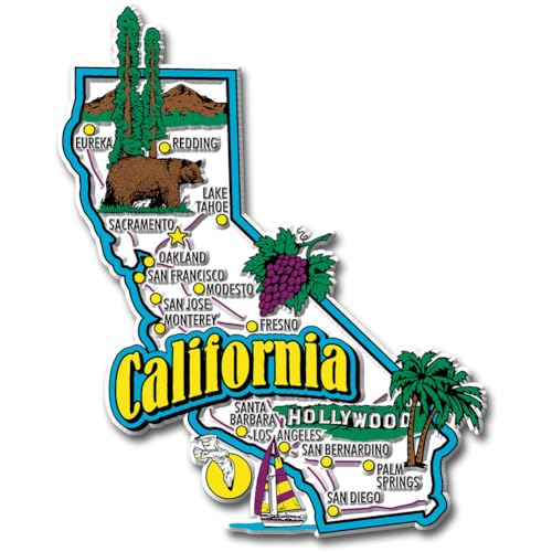 California State Jumbo Map Magnet by Classic Magnets von Classic Magnets
