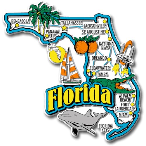 Florida State Jumbo Map Magnet by Classic Magnets von Classic Magnets