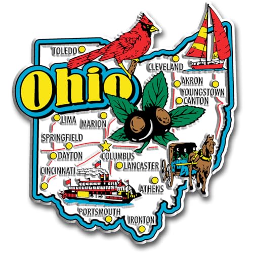Ohio Jumbo State Magnet von Classic Magnets, Sammlerstück-Souvenirs, hergestellt in den USA Ohio Jumbo State Magnet von Classic Magnets, Sammlerstück-Souvenirs, hergestellt in den USA von Classic Magnets