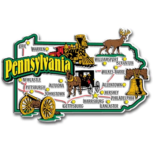 Pennsylvania State Jumbo Map Magnet by Classic Magnets von Classic Magnets
