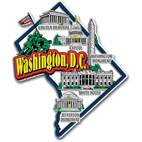 Washington D.C. State Jumbo Map Magnet by Classic Magnets von Classic Magnets