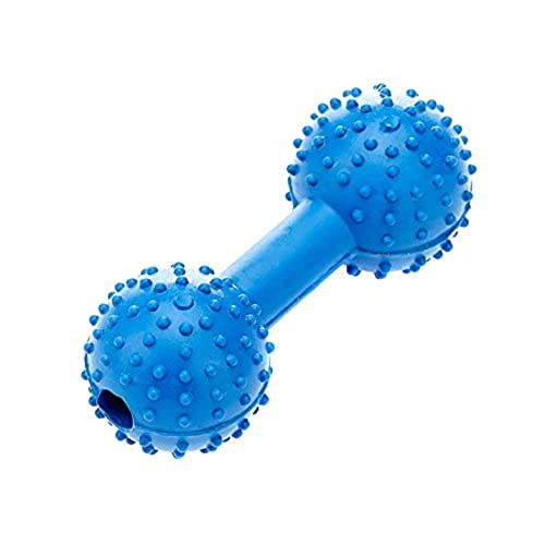 Classic Pet Products Gummi Noppenhantel mit Glocke 110mm blau von Classic Pet Products