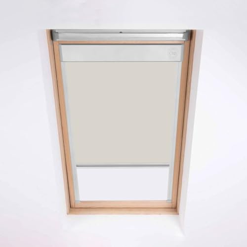 Classic Roof Blinds für Dakstra und Rooflite Dachfenster, Verdunkelungsrollo, Fenstercode M8A, Creme von Classic Roof Blinds