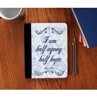 Halbe Qual, Hoffnung Notizbuch Journal Wildleder Leinwand Niedlich von ClassicBookWallets
