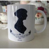 Jane Austen Stolz & Vorurteil Pemberley 11 Unzen Becher Kaffeetasse Keramik Geschenk Buch Cover Zitat von ClassicBookWallets