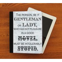 Unerträglich Stupid Jane Austen Zitat Ipad 2, 3, 4, Mini, Leder Canvas Und Wildleder Schutz Fall von ClassicBookWallets