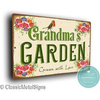 Geschenk Für Oma, Omas Garten Schild, Muttertag, Outdoor Schilder, Garten, Oma Geschenk von ClassicMetalSigns