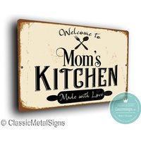 Mamas Küche Schild, Geschenk Für Mama, Muttertag, Benutzerdefinierte Schilder, Küchenschild, Mama Geschenk, Küchendekor von ClassicMetalSigns