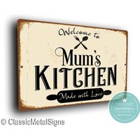 Mamas Küche Schild, Geschenk Für Mama, Muttertag, Benutzerdefinierte Schilder, Küchenschild, Mama Geschenk, Küchendekor von ClassicMetalSigns