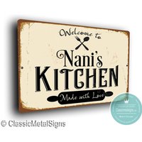 Nani's Kitchen Schild, Geschenk Für Nani, Muttertag, Individuelle Schilder, Küchenschild, Nani Geschenk, Geschenk Für Nani, Küchendeko von ClassicMetalSigns