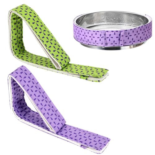 Classicseali 2 Stück Backstreifen, super saugfähige, dicke Baumwoll-Kuchenstreifen für gleichmäßiges Backen, Kuchenformen-Wraps für gleichmäßiges Backen, lila und grün Classicseali 2 Stück Backstreifen, super saugfähige, dicke Baumwoll-Kuchenstreifen für gleichmäßiges Backen, Kuchenformen-Wraps für gleichmäßiges Backen, lila und grün von Classicseali