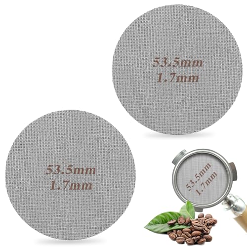 Classicseali Puck Screen 53.5mm,2 Stück Siebträger Sieb,Espresso Sieb für Siebträger,Wiederverwendbar Gesinterte Puck Edelstahl Filter für Espresso Coffee Siebträgers Zubehör(1.7mm Dicke) Classicseali Puck Screen 53.5mm,2 Stück Siebträger Sieb,Espresso Sieb für Siebträger,Wiederverwendbar Gesinterte Puck Edelstahl Filter für Espresso Coffee Siebträgers Zubehör(1.7mm Dicke) von Classicseali
