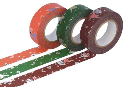 Classiky INNSPIRO 3 Stück Masking Tape Washi Love Letter Masking Tape Tape verschiedene Farben 15 mm x 15 m von Classiky