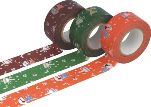 Classiky INNSPIRO 3 Stück Masking Tape Washi Love Letter Masking Tape Tape verschiedene Farben 22 mm x 15 m von Classiky