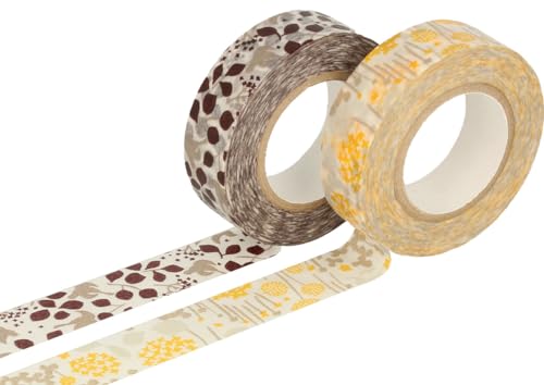 Classiky INNSPIRO Set 2 Masking Tape Washi Masking Tape Washi verschiedene Designs B 15 mm x 15 m von Classiky