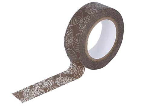 Classiky Masking Tape Washi Hydrangea Braun 15 mm x 15 m von Classiky