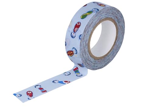 Classiky Masking Tape Washi Kokeshi Grau 15 mm x 15 m von Classiky