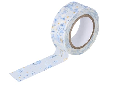 Classiky Masking Tape Washi Starlit Sky Blau 18 mm x 10 m von Classiky