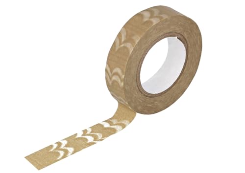 Classiky Masking Tape Washi Welle Milchkaffee 13mm.x15m von Classiky