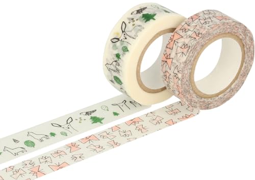 Classiky Set 2 Masking Tape Washi Masking Tape Masking Tape Washi Größen und Designs sortiert A von Classiky