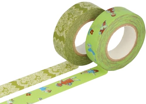 Classiky Set mit 2 Masking Tape Washi Designs sortiert C 15 mm x 15 m. von Classiky