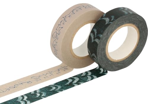 Classiky Set mit 2 Masking Tape Washi Masking Tape Größen und Designs sortiert C von Classiky