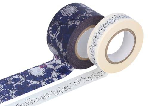 Classiky Set mit 2 Masking Tape Washi Masking Tape Größen und Designs sortiert C von Classiky