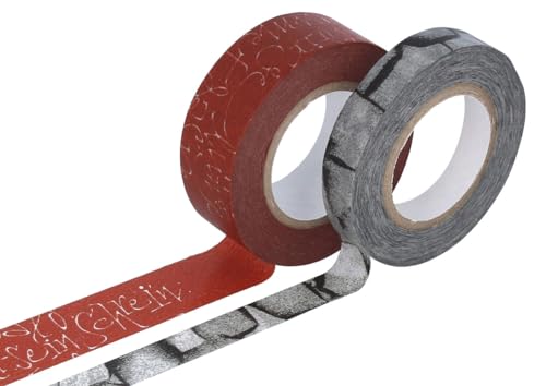 Classiky Set mit 2 Masking Tape Washi Masking Tape Größen und Designs sortiert C von Classiky