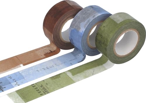 Classiky Set mit 3 Masking Tape Washi Collage, verschiedene Farben, 22 m x 15 m. von Classiky