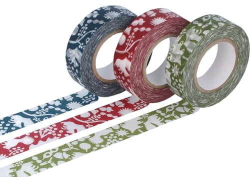 Classiky Set mit 3 Masking Tape Washi Forest of Eichhörnchen, verschiedene Farben, 15 mm x 15 m. von Classiky