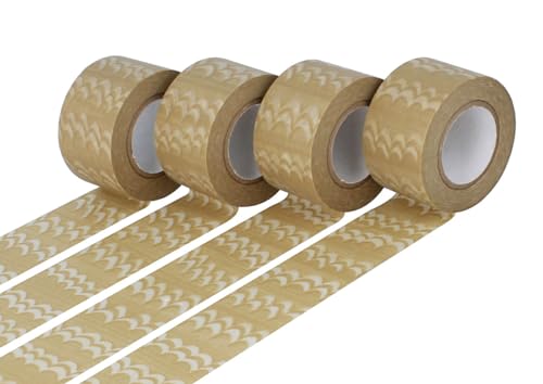Classiky Set mit 4 Masking Tape Washi Welle Milchkaffee 30 mm x 15 m. von Classiky