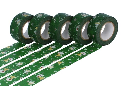 Classiky Set mit 5 Masking Tape Washi Love Buchstaben, grün, 22 mm x 15 m. von Classiky